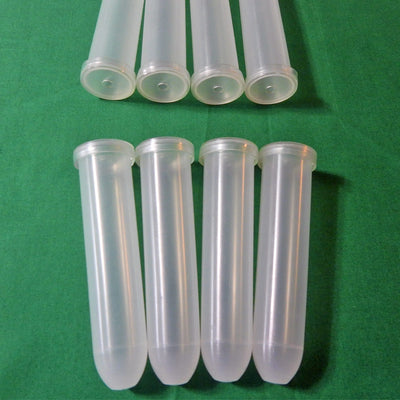 8 pk FAT CAT 50ml large floral tubes w/ FLAT Lids to feed caterpillars